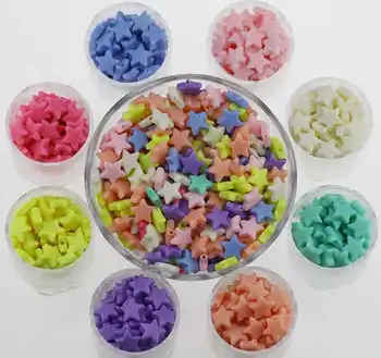100pcs cores Misturadas 14mm Forma de Estrela de DIY Esferas de Moda Candy Color Esferas de Ajuste para o Artesanato de Jóias Acessórios