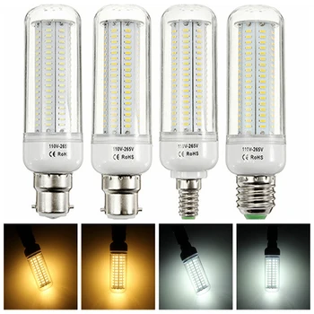 1Pcs Completa NOVA lâmpada LED E27 E14 B22 16W 200 LED SMD 2835 1200lm Milho Lâmpada AC 110-265V Lustre LEDs luz de velas Spotlight