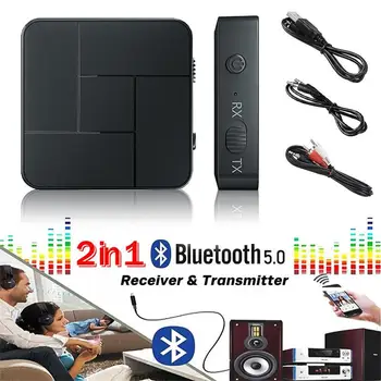 2-em-1 Bluetooth 5.0 Receptor Transmissor de Tv Computador Projector Wireless Amplificador de fones de ouvido alto-Falante