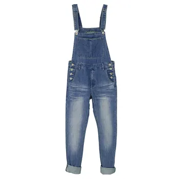 2021 Soltas, Jeans Homens de Macacão Jardineira Jeans Macacões Vestuário de trabalho, Calças Cargo Luz Azul Casual Calças de Grande Tamanho S - 5XL
