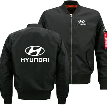 2022 Mens jaqueta de Vôo Wintter Quente Slim Fit Voar jaqueta de Piloto homens Hyundai Logotipo do Carro de Impressão de Moletom Hip Hop Harajuku Roupas