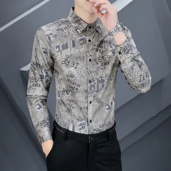 2022 outono camisa listrada masculina de manga longa slim coreano estilo ruffian bonito hairstylist camisa da moda camisa