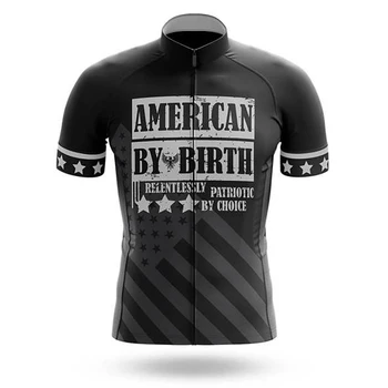 2022American Homens Clássica de Ciclismo Jersey Equipe de Manga Curta de Bicicleta de Estrada de Corrida de Montanha de Roupas Maillot Ciclismo ao ar livre Moto Jersey