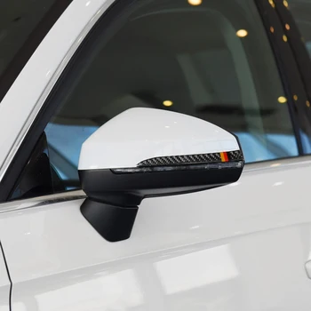 2pcs Real de Fibra de Carbono Carro Espelho Retrovisor Anti-colisão de Protecção do Adesivo de Guarnição para Audi A6 A7 2012-2018 Modelos de Acessórios