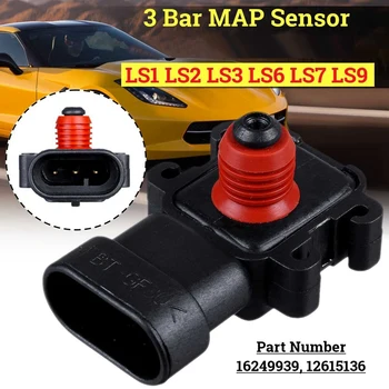 3 Barra de entrada de Ar Pressão do Sensor MAP para Chevrolet Silverado Exterior Cadillac/GMC LS1 LS3 LS6 LS7 LS9 LQ4 LY6 12615136