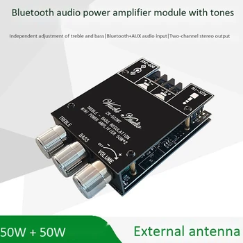 3X ZK-502MT Bluetooth 5.0 Amplificador de Subwoofer Conselho de Canal 2.0 de Alta Potência de Áudio, Amplificador Estéreo Conselho 2X50W AMPLIFICADOR de Baixo 3