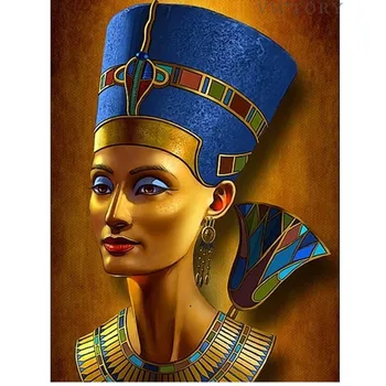 5D Diamante Pintura Cleópatra Strass Egito Rainha Bordado Dom Imagem Beading Diamante Mosaico Completo do Diamante da Arte de Pintura