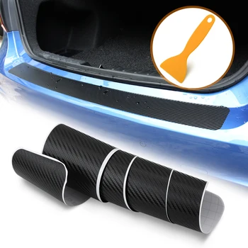 A Fibra de carbono Tronco de Carro Placa de protecção pára-choques Traseiro Proteger Adesivo Para BMW E46 E52 E53 E60 E90 F01 F10, F20 F30 F15 X1 X3 X5 X6