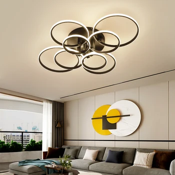 A simplicidade Interior LED dispositivo elétrico da Luz de Teto Modernas Lustre Para Sala de estar, Quarto de Teto, um Lustre de Cozinha LED Lâmpada de 110V 220V