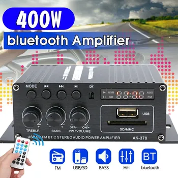 Artudatech 400W Hi-Fi Auto Estéreo do Carro 12V Amplificador de Áudio compatíveis com Bluetooth, MP3, Rádio Booster