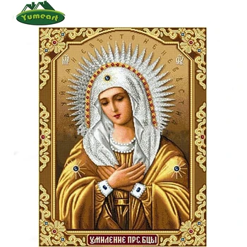 Atacado 3D DIY Diamante Pinturas da Virgem Maria Ortodoxa Ícone de Decoração Strass Adesivo de Parede Bordados de Diamantes Mosaico