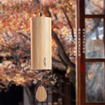 Bambu Sinos De Vento Com Flor De Pêndulo Papel De Pêndulo C Am Dm G Acorde Windchime Meditação Ao Ar Livre De Decoração De Jardim Sinos Sinos