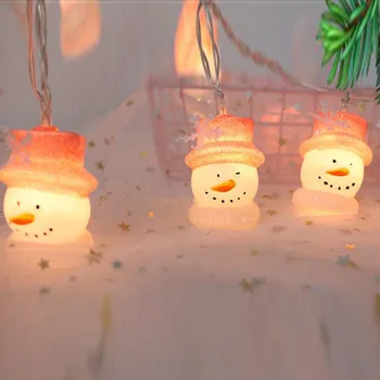 Brilho da Festa de Natal de LED Luzes de Seqüência de caracteres Bebê Bonito Boneco de neve Bateria Luzes da Sala de Férias Decoração de Luzes Pequenas Luzes ao ar livre