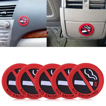 Caber em qualquer lugar de 5 peças, Não Fumar Sinal Autocolante de Aviso Logotipo Táxi Carro Decal Adesivo Criativo Auto Adesivo de Carro