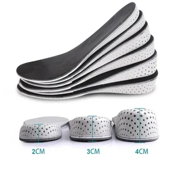 Calcanhar de Elevação Insere Sapato Elevadores 1 Par de disco Rígido Respirável de Espuma de Memória Sapato Almofadas Elevador Palmilhas para Unisex do Aumento da Altura de Palmilha