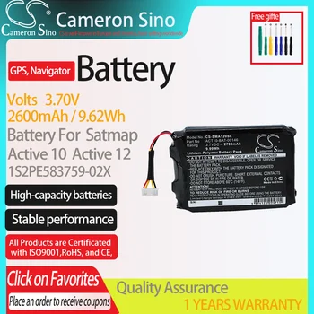 CameronSino Bateria para Satmap Activo 10 Ativo 12 se encaixa 1S2PE583759-02X ACT10-BAT-00146,Navegador GPS Bateria.