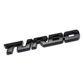 Carro 3D de Metal Cromado Liga de Zinco Modificado Turbo Turbo Metal Adesivo Estilo Carro Automático Turbo Boost Carregamento de Reforço 0
