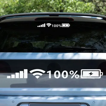 Carro de Sinal wi-FI de Nível de Bateria Marca de Adesivos de Vinil Corpo do pára-brisa do Automóvel de Porta-Janelas Reflexivas Moda Decalque Acessórios