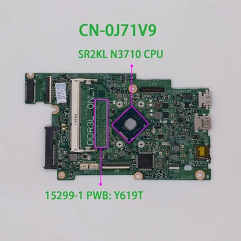 CN-0J71V9 0J71V9 J71V9 15299-1 PWB: Y619T w N3710 CPU para Dell Inspiron 3168 Laptop NoteNook PC placa-Mãe placa-mãe