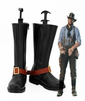 Cosplaydiy Red Dead Redemption II 2 Arthur Morgan Cosplay Sapatos de Homens Botas de Halloween Botas de Inverno L717
