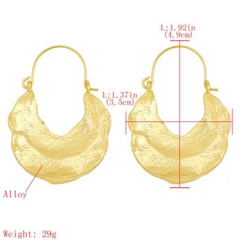 Declaração de moda Minimalista da Cor do Ouro do Brinco da Aro para as Mulheres Exagerada Elegante Brincos Círculo Redonda Simples Brincos Jóias 5