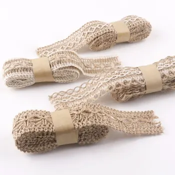Decorativos de corda com laço de cânhamo laço de cânhamo de pano feita a Mão DIY de algodão e cânhamo material retro-tecelagem plana de cânhamo faixa de opções