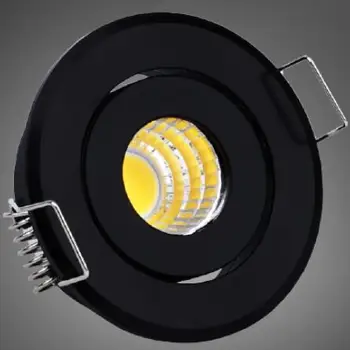 Dimmable da ESPIGA Mini Spot de Led 3W C.A. 85-265V DIODO emissor de luz Downlight de Cetim Níquel em Miniatura Interior para o Exterior do Ponto do Teto 0