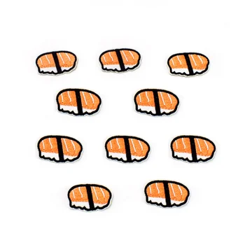 Diy patches para a roupa ferro bordado Sushi patch apliques de ferro em patches de costura acessórios para crachá de etiquetas para roupas de saco