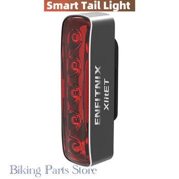 Enfitnix mais Recentes XlitET Bicicleta Inteligente de Freio Automático de Detecção de Luz Impermeável do DIODO emissor de Carregamento de Ciclismo Traseiro Moto iluminação Traseira