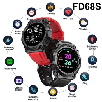 FD68S Inteligente relógios para Homens Mulheres Impermeável Monitor de frequência Cardíaca de Suspensão Inteligente Pulseira Para Ios, Android Reloj Inteligente Hombre