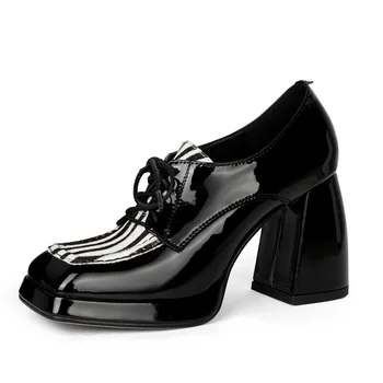 feminino designer de calçados de salto preto plataforma sapatos de mulher 2023 nova primavera laço bombas mulher festa de sapatos senhoras sapatos de escritório
