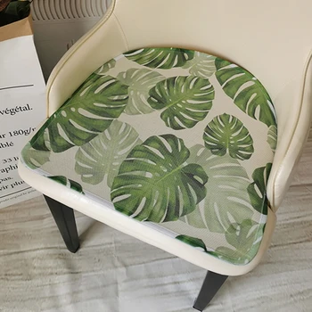 Ferradura Almofada de Gelo Frio de Folha Verde Cadeira Cadeira de Jantar de Gelo Seda Legal em Forma de u Decoração da Casa do Sofá de Couro Cadeira de Almofada