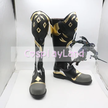 Final Fantasy XIV Ninja Cosplay Sapatos Botas para Homens Adultos Sapatos Acessórios do Traje Feito a Festa de Halloween Sapatos