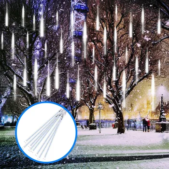 Fios Led Luzes de Natal de 10 a 30 cm de Festa de Luzes LED Chuveiro de efeito Chuva Neve Árvore de Natal de Jardim ao ar livre Bulbo Grande Seqüência de Luzes