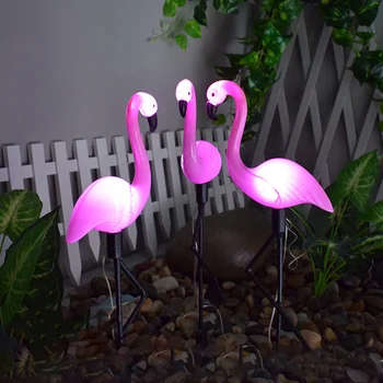 Flamingo Gramado Lâmpada Solar de Jardim Solar da Luz Solar da Jarda Luzes Impermeáveis do Diodo emissor de Luz Luz Solar ao ar livre para decoração de Jardim