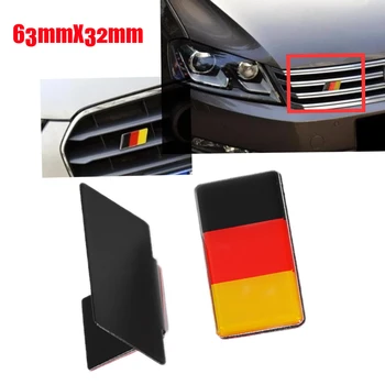 frete grátis alemão Bandeira Grade Emblema Emblema da Volkswagen Scirocco GOLF 7 Golf 6 Polo GTI VW Tiguan Para Audi A4 A6