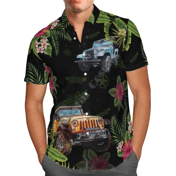 Havaí Camisa de praia Havaiana Flores de verão, Carro Impressas em 3d Camisa dos Homens do Harajuku Tee hip hop camisas 13