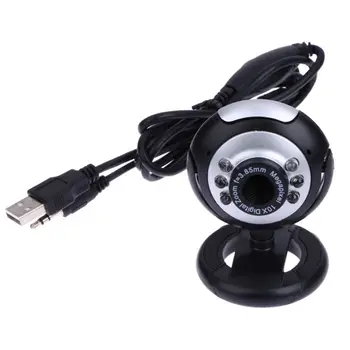HD 5MP 800x600 Webcam de 1,3 MP 6 da Noite do DIODO emissor de Luz Construído-no Microfone Clip Microsoft Webcam Webcam para Desktop do PC Portátil