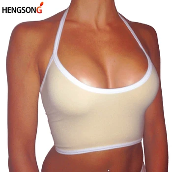 HENGSONG Mulheres de Fitness Tops de Cor Sólida Crop Tops Mulheres de Curto Camisas Esportivas Crop Tops de Verão Curto Tees