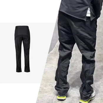 High Street Retrô Preto calças esportivas de Moda masculina da Marca Americana Streetwear Hip Hop Calças Para homens