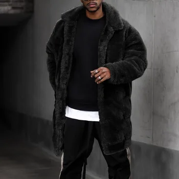 Homens Jaqueta Nova 2022 Mens Nova Coleção de Inverno de Lã casaco à prova de vento Hip Hop e Streetwear Masculino Estilo Acolhedor Cinza Jaquetas de Mens 3XL