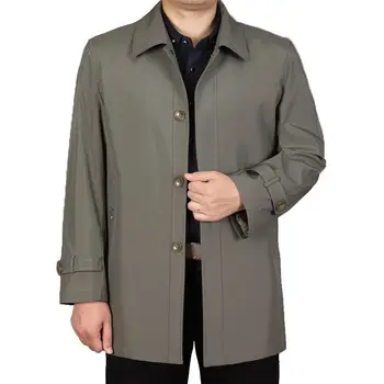 Homens é o Casacos de Primavera Outono Casuais Slim Fit Jaqueta de Negócios Homem Outwear de Abertura Gola do Blusão Coats Roupas Q116