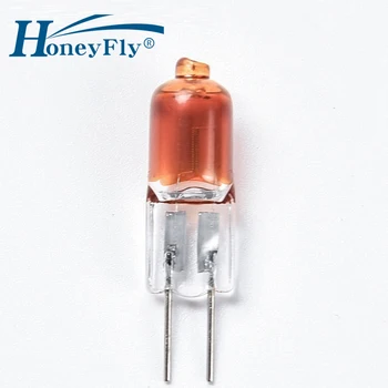 HoneyFly 10pcs G4 Âmbar Lâmpada de Halogênio de 12V 10W 20W 30W Laranja Contas Lâmpada Bulbo de Halogênio Secador de Cabelo Quartzo CE RoHS