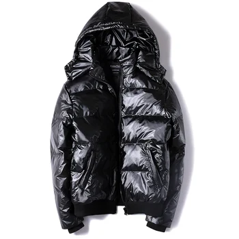 Inverno Plus Size 7xl Puffer Jaqueta de Homens de Roupa 2022 Streetwear Luz dos Homens de Jaqueta com Capuz Quente Pato para Baixo do Brasão Y008