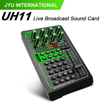 JYU UH11 Profissional de Gravação ao Vivo Placa de Som Microfone de condensador de Equipamentos de Gravação