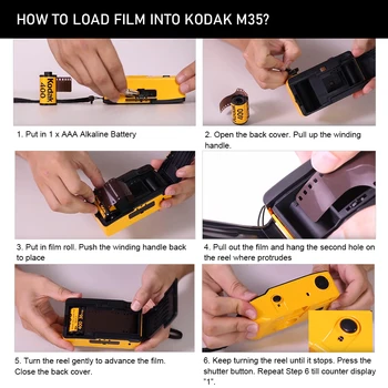 KODAK M35 Vintage Retro 35mm Reutilizáveis Câmera de Filme Colorido não-descartáveis film máquina com função flash repetibilidade 1