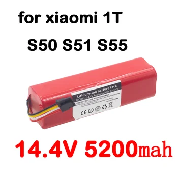 Leelinci Bateria Para Xiaomi Mijia Robô Aspirador de pó 14,4 V 5200mAh Roborock 1T S50 S51 S55 Nova Bateria do Li-Íon de Alta Qualidade
