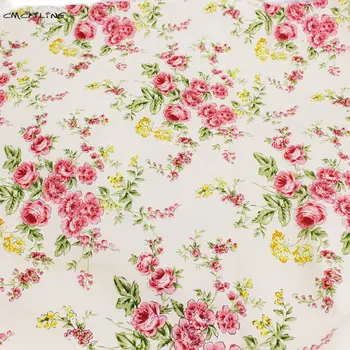 Lona de algodão Tecido Floral Impresso Pano Para o Sofá, Toalhas de mesa de DIY Saco de Boneca de Panos de Cortina de Casa Decration Material