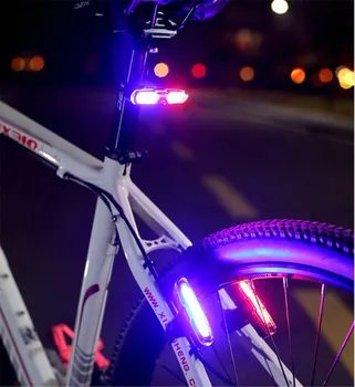 Luzes da bicicleta Conjunto com Chifre USB Recarregável de Bicicleta Farol & Luz da Cauda & Horn à prova d'água 3 Modos de Iluminação se Encaixa Bicicletas 4