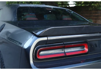 Macio da Fibra do Carbono Traseira do Tronco Cauda Lip Spoiler Asa Guarnição para Dodge Challenger 2015-2022 Acessórios do Carro 3